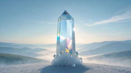 Stunning Crystal Pillar in Dramatic Landscape