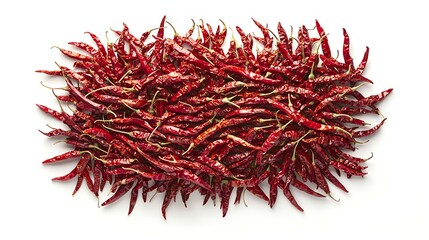 Red hot pepper rendering on white background