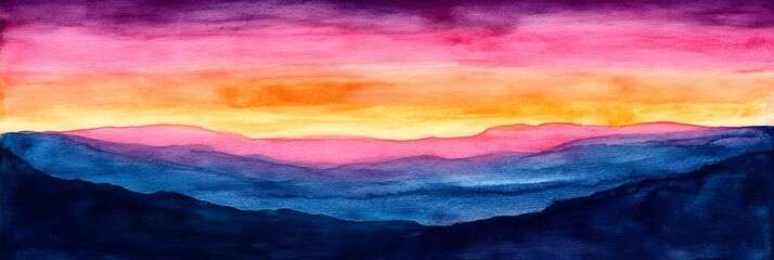 sunrise in mountains for background or wallpaper