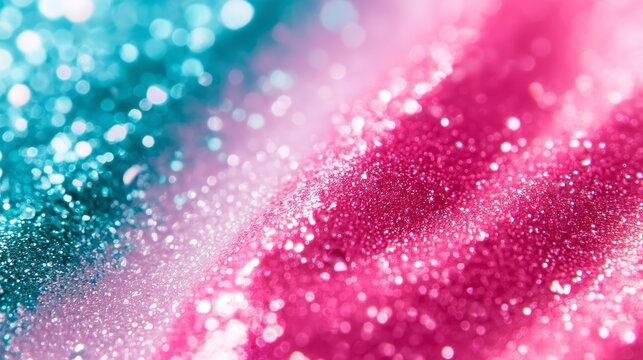 Turquoise and Pink Glitter Sparkle - Made with Generative AI