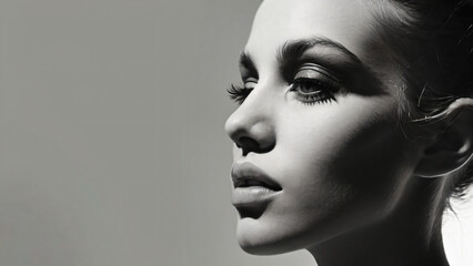Fototapeta premium A stylish woman poses gracefully for a high-end fashion magazine.
