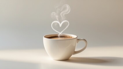 there is a cup of coffee with a heart drawn in it