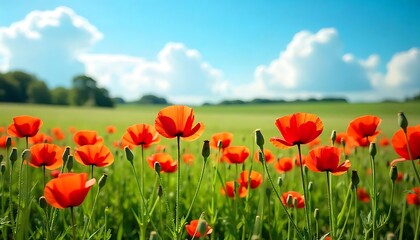 Fototapeta premium natural flower of Orange Poppies