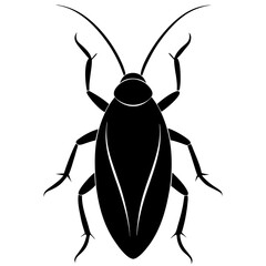 Cockroach Silhouette vector illustration