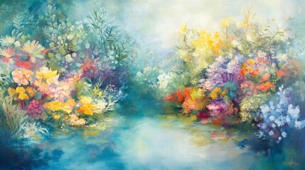 Vibrant Plants in a Serene Reef Setting