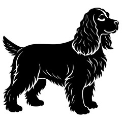 Cocker Spaniel Silhouette vector illustration