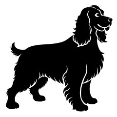 Cocker Spaniel Silhouette vector illustration