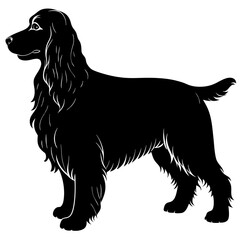 Cocker Spaniel Silhouette vector illustration