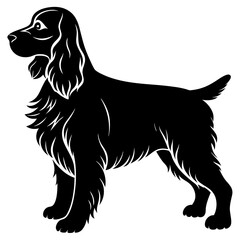 Cocker Spaniel Silhouette vector illustration
