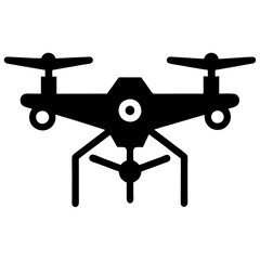 Drone logo icon silhouette on a white background