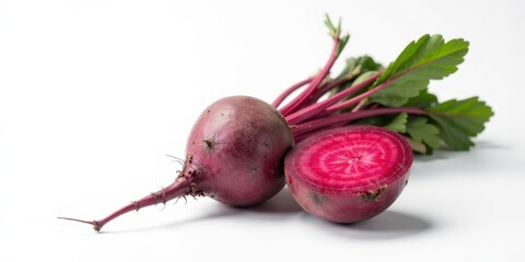 Vibrant Beetroot with Fresh Green Leaves, a Healthy and Delicious Root Vegetable Ready for Cooking or Salads
