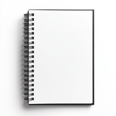 Blank spiral notebook on white background. (6)