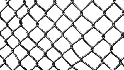 Fototapeta premium Close-up of black chain link fence.