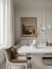 Elegant Living Room Interior Design With Neutral Tones