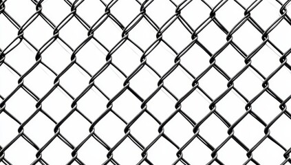 Fototapeta premium Close-up of black chain link fence. (1)