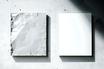Isolated White Blank Wall Poster Mockup for Professional and Versatile Presentation