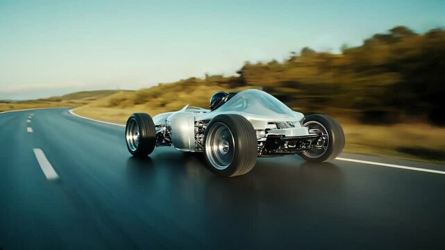 Transparent vintage car speed