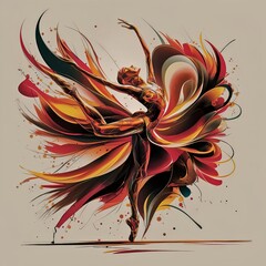 abstract floral background with flowers