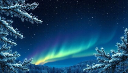 Calm Winter Night with Constellations and a Glowing Comet