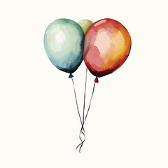  birthday balloons clip art, clip art concept 