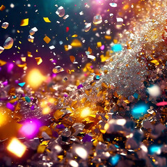 Crystals like stars shine brightly in the darkness