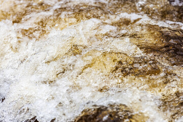 Closeup of foamy water waves