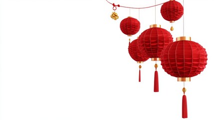 Festive red and gold lanterns for Lunar New Year celebrations