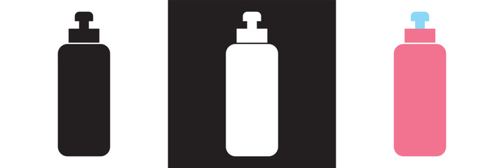 Bottle icon. Vector illustration. isolated on white and black background. EPS 10
