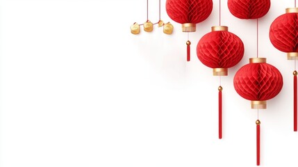 Vibrant red lanterns symbolizing luck for Lunar New Year