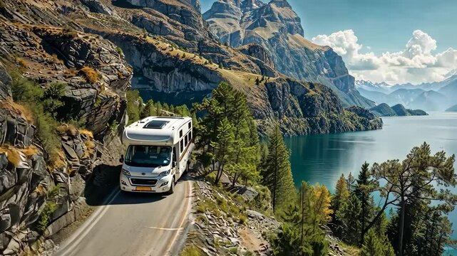 Motorhome Adventure: Majestic Mountain Lake Road Trip 