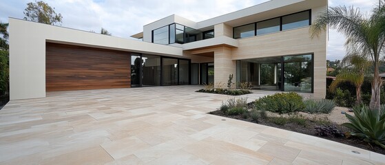 A large house with a large driveway
