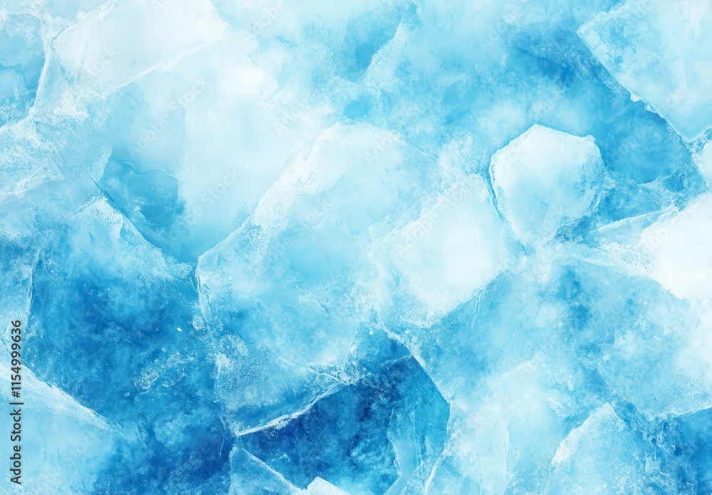 Poster serene blue ice texture background with clear crystal shapes for cool and refreshing visual design p
