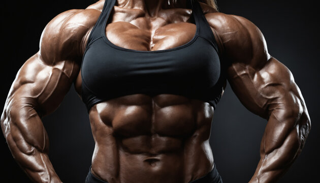 Woman bodybuilder - Muscular female body builder