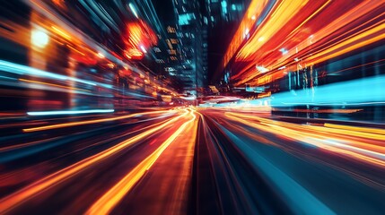 Fototapeta premium Fast City Lights Streaks