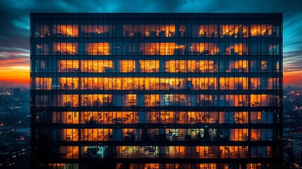 Stunning Urban Sunset Reflecting on Building
