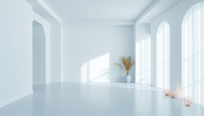 Photos of minimalist interiors look clean and have soft gradient colors