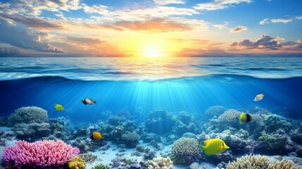 Fototapeta premium Pollution Impact on Ocean Ecosystems Explained