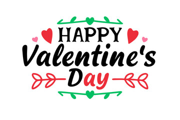 Valentine’s Day Typography Design vector art