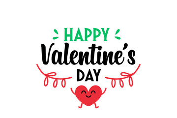 Valentine’s Day Typography Design vector art