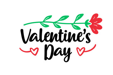 Obraz premium Valentine’s Day Typography Design vector art