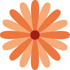 flower with color hand draw style