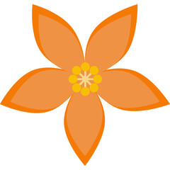 flower with color hand draw style