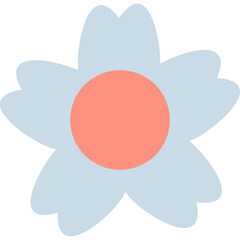 flower with color hand draw style