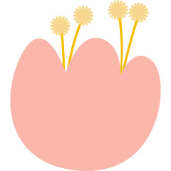 flower with color hand draw style