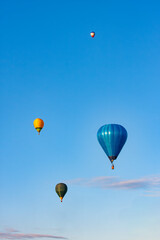 Vibrant Hot Air Balloons Soaring in Morning Sky