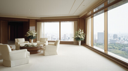 Luxurious High-Rise Apartment with Panoramic City View 