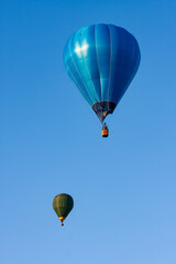 Vibrant Hot Air Balloons Soaring in Morning Sky