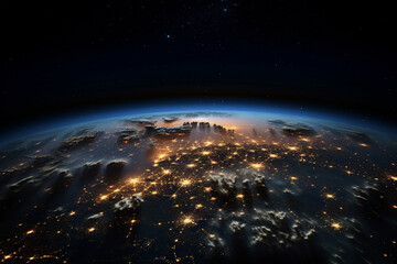 Obraz premium Earth as Viewed from Space: A Breathtaking Panoramic Perspective