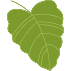 Green leaf cartoon clipart for decoration