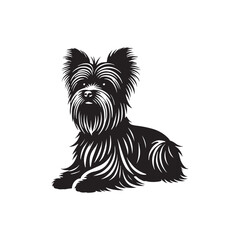 Affenpinscher Dog Silhouette - Affenpinscher Vector - Minimalist Dog Vector - Dog Illustration.
